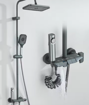 4-Weg Douchesysteem met Regendouche en Bidetkraan – Complete Badkamer Set