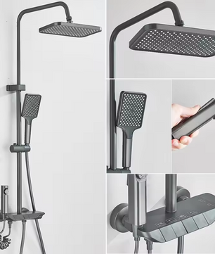 Slim Digitaal Douchesysteem met Display – Regendouche, Bidet en Mengkraan