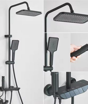 Slim Digitaal Douchesysteem met Display – Regendouche, Bidet en Mengkraan