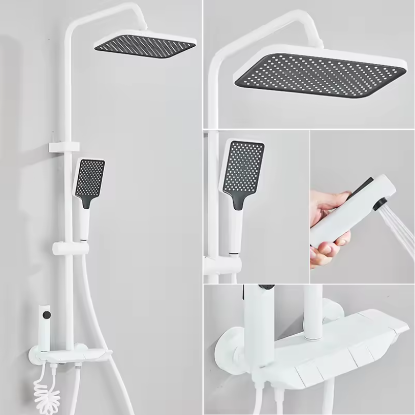 Slim Digitaal Douchesysteem met Display – Regendouche, Bidet en Mengkraan