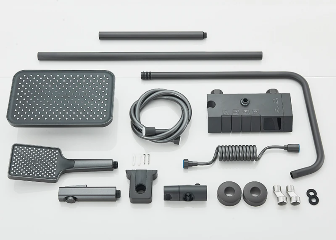 Slim Digitaal Douchesysteem met Display – Regendouche, Bidet en Mengkraan