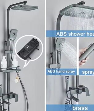 Regendouche Doucheset met Mengkraan – Messing Douchekraan voor Badkamer