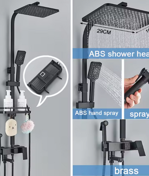 Regendouche Doucheset met Mengkraan – Messing Douchekraan voor Badkamer