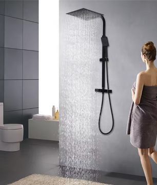 Thermostatisch Douchesysteem met Regendouche 30 cm – Modern en Veilig