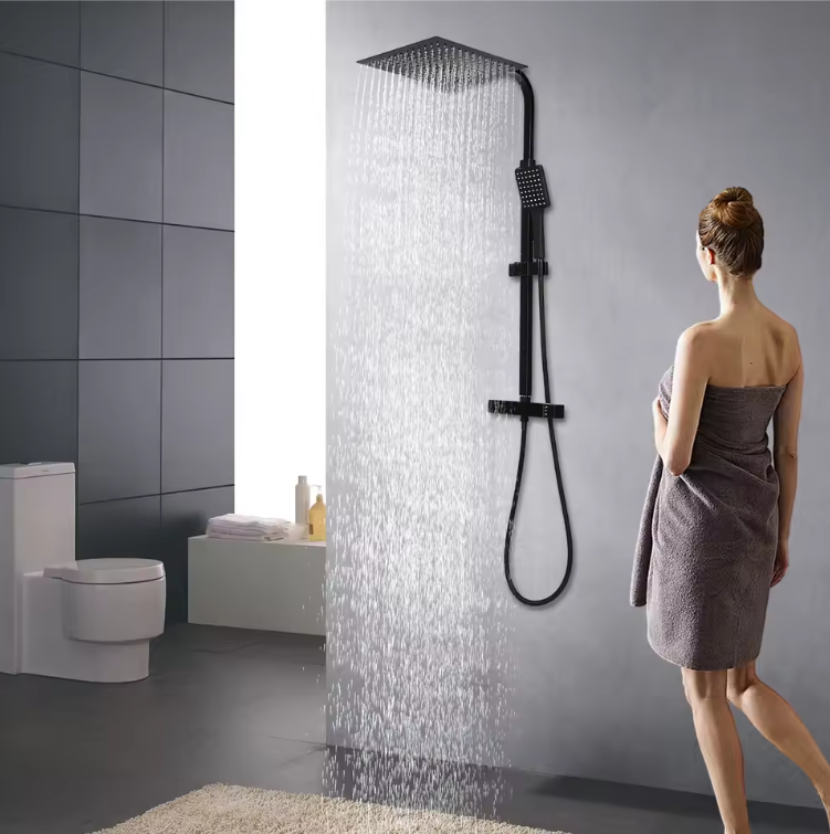 Thermostatisch Douchesysteem met Regendouche 30 cm – Modern en Veilig