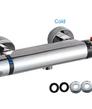 Thermostatische Douche Mengkraan met 38 °C Temperatuurregeling – Wandmontage