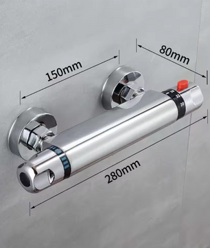 Thermostatische Douchekraan met Veiligheidsknop – Mengventiel voor Badkamer
