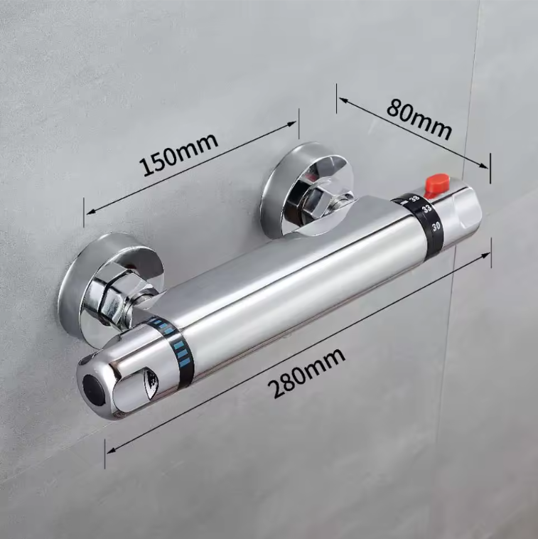 Thermostatische Douchekraan met Veiligheidsknop – Mengventiel voor Badkamer