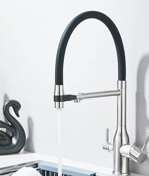 Keukenkraan met Uittrekbare Uitloop en Waterfilter – 360° Draaibare Mengkraan