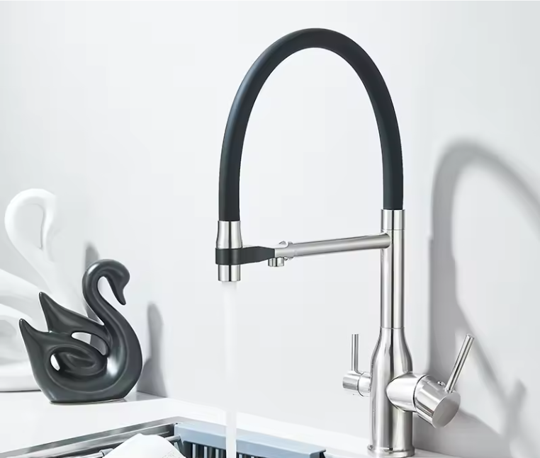 Keukenkraan met Uittrekbare Uitloop en Waterfilter – 360° Draaibare Mengkraan