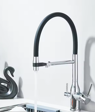 Keukenkraan met Uittrekbare Uitloop en Waterfilter – 360° Draaibare Mengkraan