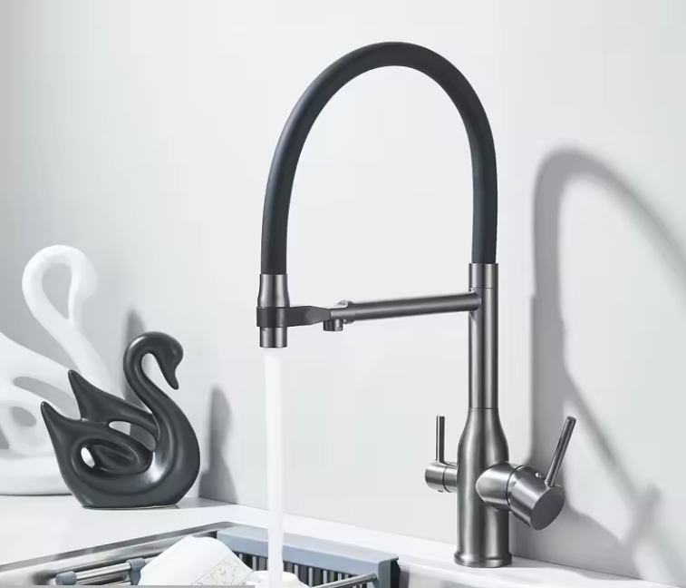 Keukenkraan met Uittrekbare Uitloop en Waterfilter – 360° Draaibare Mengkraan