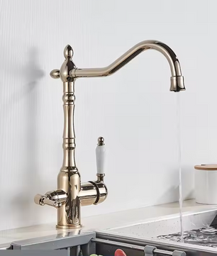Keukenkraan met Drinkwaterfunctie – Dubbelhendel Mengkraan 360° Draaibaar