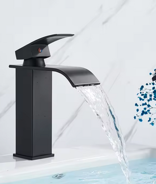 Waterval Wastafelkraan Ééngreeps – Badkamerkraan met Mengfunctie voor Warm en Koud Water