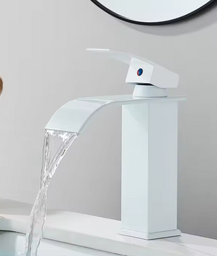 Waterval Wastafelkraan Ééngreeps – Badkamerkraan met Mengfunctie voor Warm en Koud Water