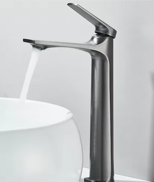 Moderne Badkamer Wastafelkraan met Eén Hendel – Warm en Koud Water, RVS Look