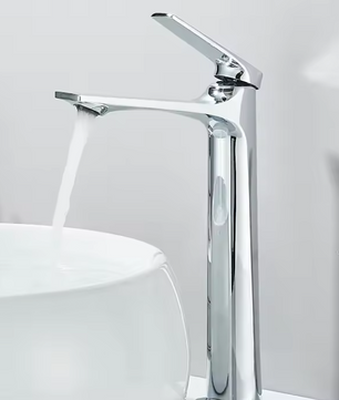 Moderne Badkamer Wastafelkraan met Eén Hendel – Warm en Koud Water, RVS Look