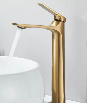 Moderne Badkamer Wastafelkraan met Eén Hendel – Warm en Koud Water, RVS Look
