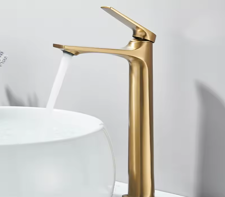Moderne Badkamer Wastafelkraan met Eén Hendel – Warm en Koud Water, RVS Look