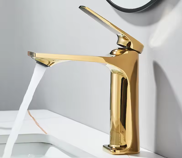 Moderne Badkamer Wastafelkraan met Eén Hendel – Warm en Koud Water, RVS Look