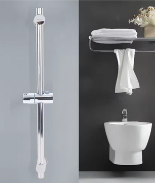 Verstelbare Douche Glijstang met 360° Draaibare Houder – RVS