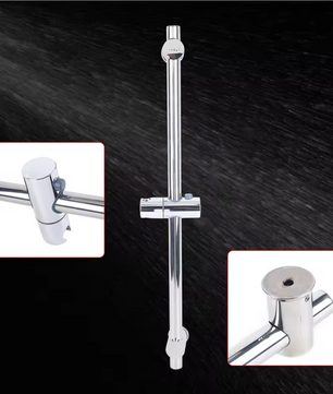 Verstelbare Douche Glijstang met 360° Draaibare Houder – RVS