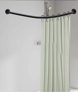 Uitschuifbare L-Vormige Douchegordijnrail Hoek – RVS, Zonder Boren