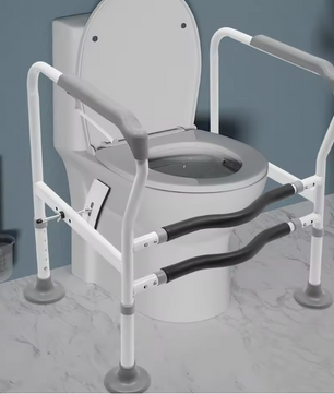 Verstelbaar Toilet Veiligheidsframe met Steunrails – Vrijstaand en Stabiel