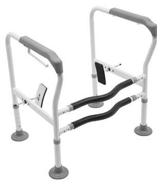 Verstelbaar Toilet Veiligheidsframe met Steunrails – Vrijstaand en Stabiel