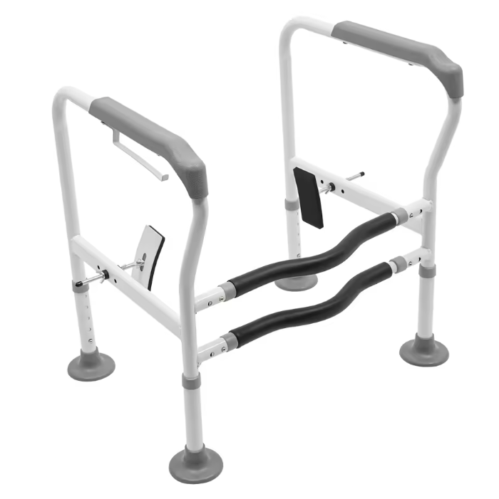Verstelbaar Toilet Veiligheidsframe met Steunrails – Vrijstaand en Stabiel