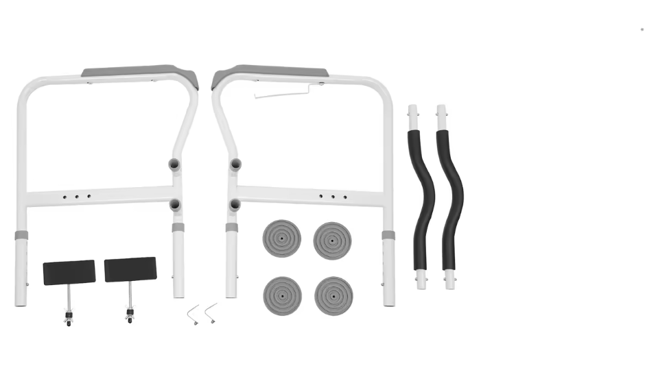 Verstelbaar Toilet Veiligheidsframe met Steunrails – Vrijstaand en Stabiel