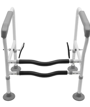 Verstelbaar Toilet Veiligheidsframe met Steunrails – Vrijstaand en Stabiel