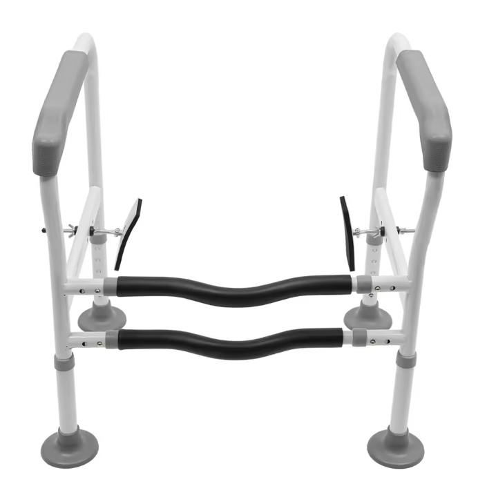 Verstelbaar Toilet Veiligheidsframe met Steunrails – Vrijstaand en Stabiel