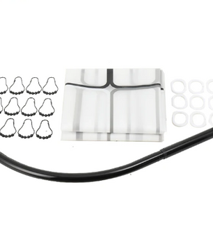 L-Vormige Uitschuifbare Douchegordijnrail Hoek – Zonder Boren, RVS