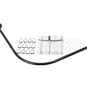 L-Vormige Uitschuifbare Douchegordijnrail Hoek – Zonder Boren, RVS