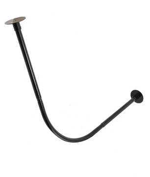 L-Vormige Uitschuifbare Douchegordijnrail Hoek – Zonder Boren, RVS