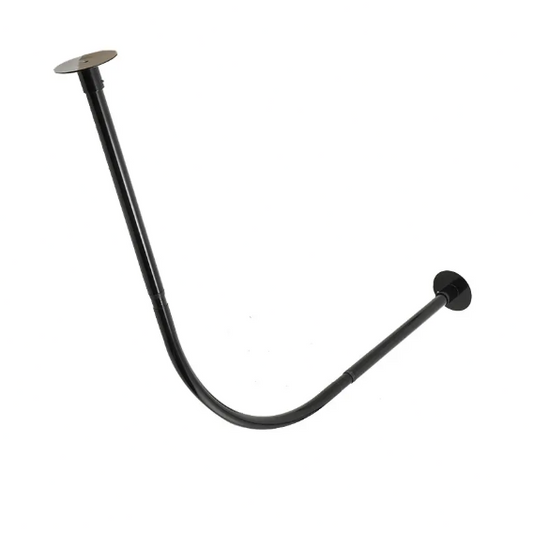 L-Vormige Uitschuifbare Douchegordijnrail Hoek – Zonder Boren, RVS