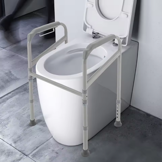 Verstelbare Toilet Sta-Hulp met Antislip Ondersteuningsframe – Stevig, Veilig en Comfortabel