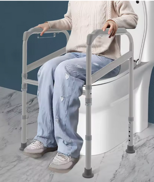 Verstelbare Toilet Sta-Hulp met Antislip Ondersteuningsframe – Stevig, Veilig en Comfortabel
