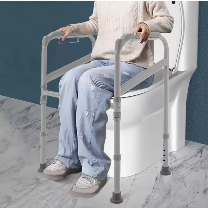 Verstelbare Toilet Sta-Hulp met Antislip Ondersteuningsframe – Stevig, Veilig en Comfortabel