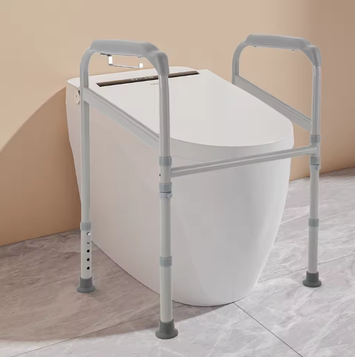 Verstelbare Toilet Sta-Hulp met Antislip Ondersteuningsframe – Stevig, Veilig en Comfortabel