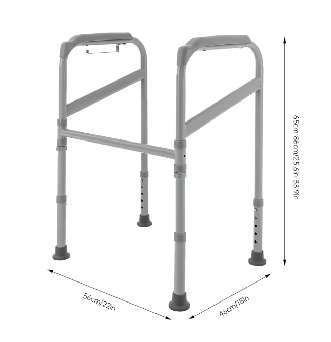 Verstelbare Toilet Sta-Hulp met Antislip Ondersteuningsframe – Stevig, Veilig en Comfortabel