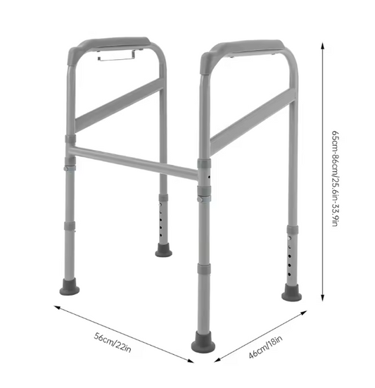 Verstelbare Toilet Sta-Hulp met Antislip Ondersteuningsframe – Stevig, Veilig en Comfortabel