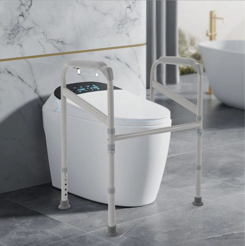 Verstelbare Toilet Sta-Hulp met Antislip Ondersteuningsframe – Stevig, Veilig en Comfortabel