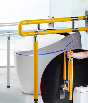 Opklapbare Toilet Veiligheidsbeugel voor Wandmontage – RVS, Met Nachtverlichting