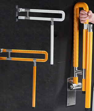 Opklapbare Toilet Veiligheidsbeugel voor Wandmontage – RVS, Met Nachtverlichting