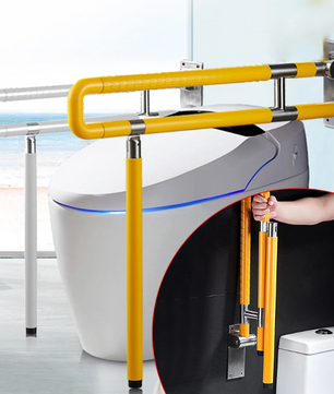 Opklapbare Toilet Veiligheidsbeugel voor Wandmontage – RVS, Met Nachtverlichting