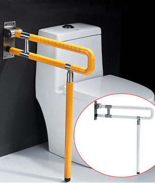 Opklapbare Toilet Veiligheidsbeugel voor Wandmontage – RVS, Met Nachtverlichting