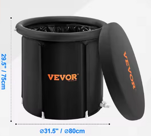 Draagbare IJsbad Tub voor Koudetherapie – Opblaasbaar Cold Plunge Bad 330L