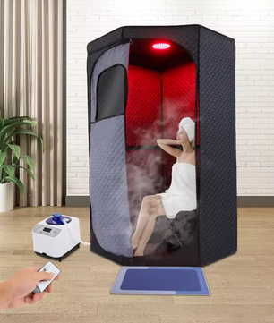 Eenpersoons Stoomsauna Tent voor Thuis – 1350W Sauna Set met 3L Stomer